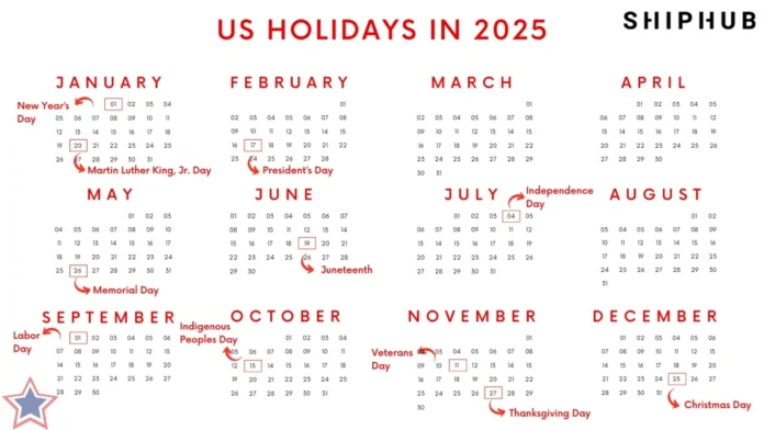 federal holidays 2025