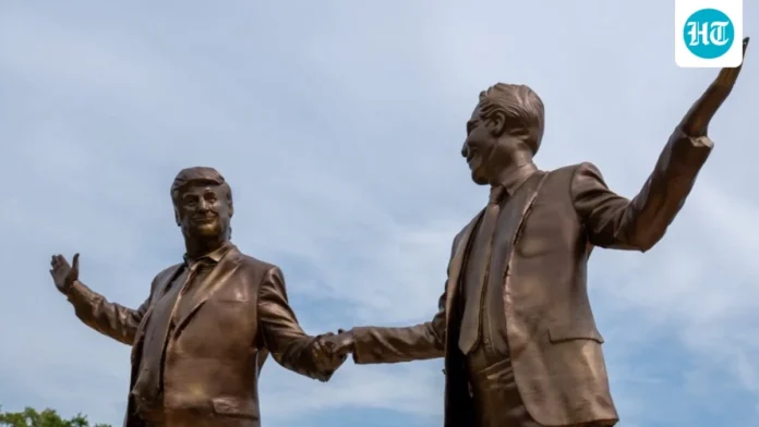 trump and epstein sculpture