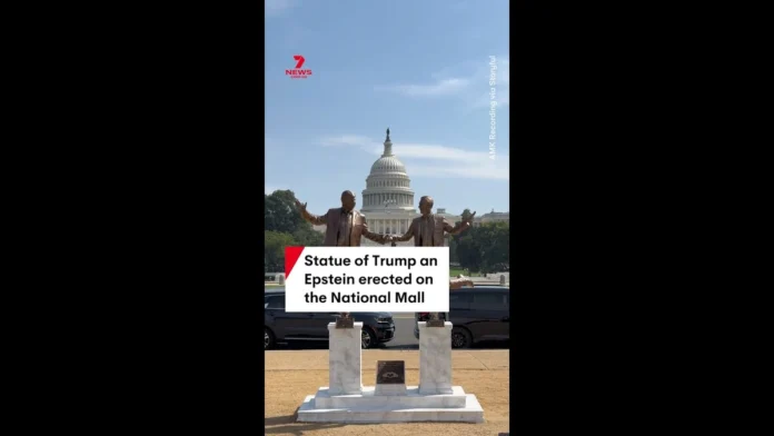 trump and epstein statue in dc
