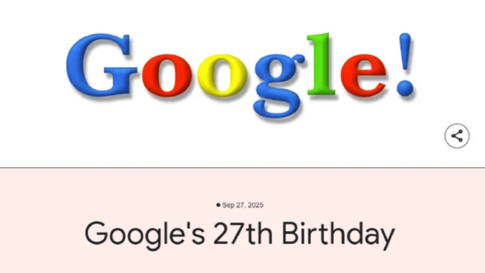 ulang tahun ke-27 google