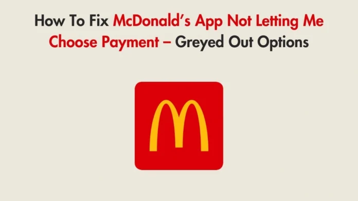McDonald's payment update