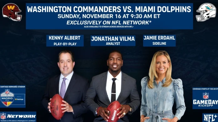 where to watch washington commanders vs miami dolphins